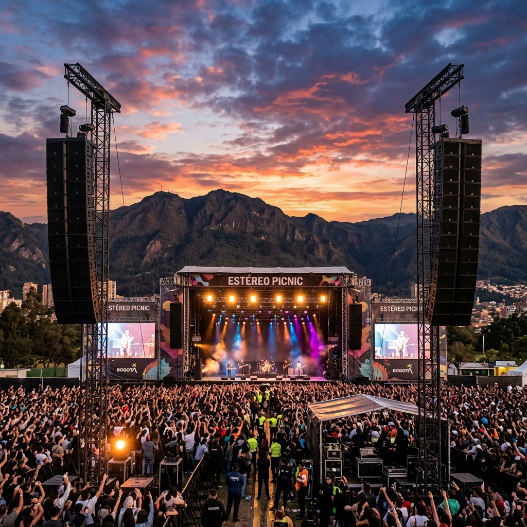 Sistema de sonido para eventos al aire libre en Bogotá
